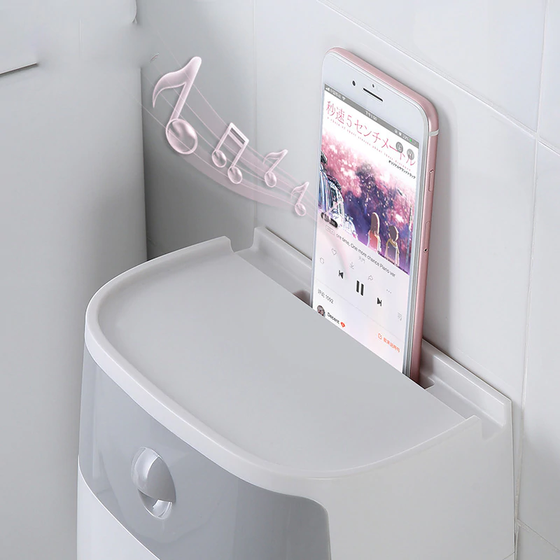 Wall-Mount Waterproof Toilet Paper Holder